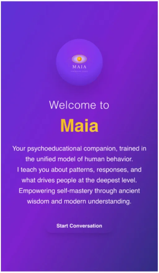 Maia AI Personal Assistant Screenshot