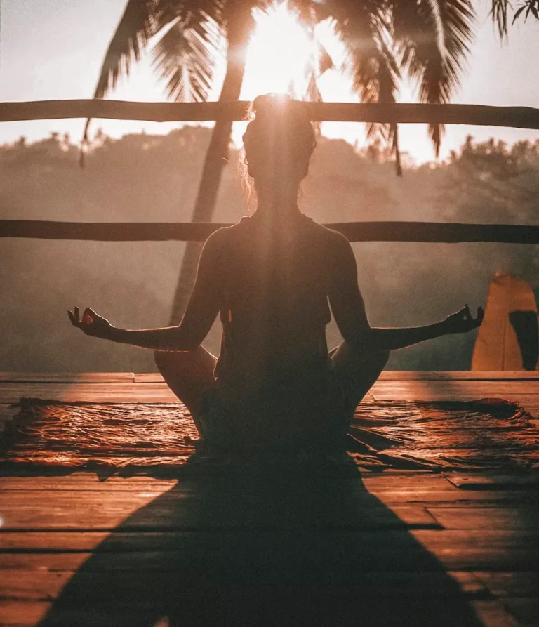 Person meditating — finding calm during recovery with PowerMade foundation support